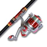 Bộ cần câu máy Carbon KT DEYO Red 2m1