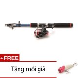 Bộ cần câu giá rẻ Winner 2m1 kèm máy + 100m dây + bộ phao lưỡi cho người mới tập câu + Tặng 1 mồi giả