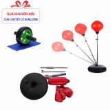 Bóng phản xạ lắc lư tập đấm bốc 2017 + Tặng con lăn tập cơ bụng
