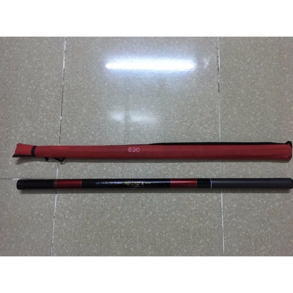 Cần câu tay dạng rút sợi Cacbon 6,3m