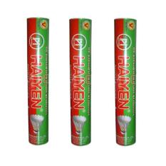 Chỗ bán Combo 03 Ống quả cầu lông HẢI YẾN đỏ xanh lá ( loại 12 quả/ ống)