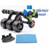 Con lăn tập cơ bụng 5 bánh cao cấp (Tặng kèm thảm + tấm chặn) - Tienphatsmart(Hà Nội)