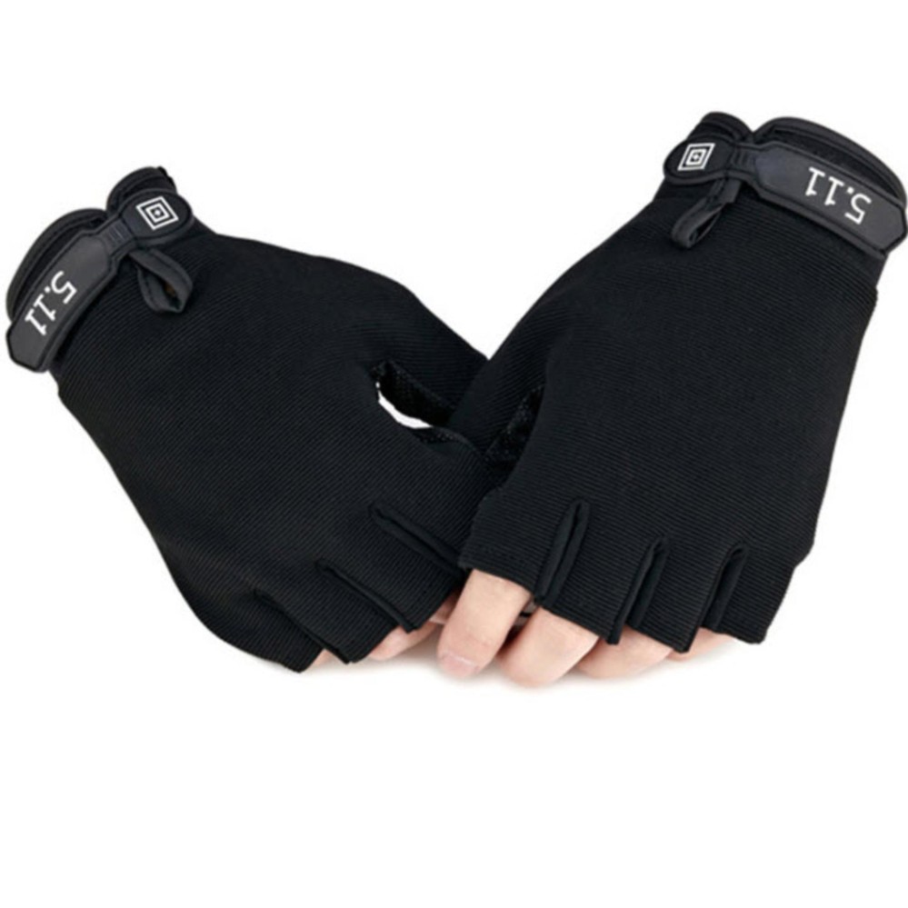 Găng tay nam lái xe phượt tập gym chất liệu vải thun co dãn tốt thiết kế hớ ngón tiện dụng 5.11