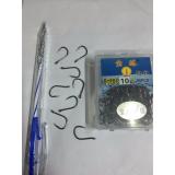 Lưỡi câu cá -  100 pcs lưỡi câu có khuy tròn size 10 (Blue)