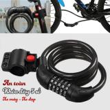 Khóa dây xe 5 số dùng cho cả xe máy và xe đạp,Khóa Chống Trộm