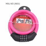 Khóa số dây chống trộm xe đạp, loại 4 số, có thể thay đổi được mã số, kích thước D1.2cm dài 60cm