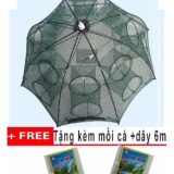 Lưới bắt cá - Lồng bát quái 8 lỗ bắt cá (tặng kèm mồi)