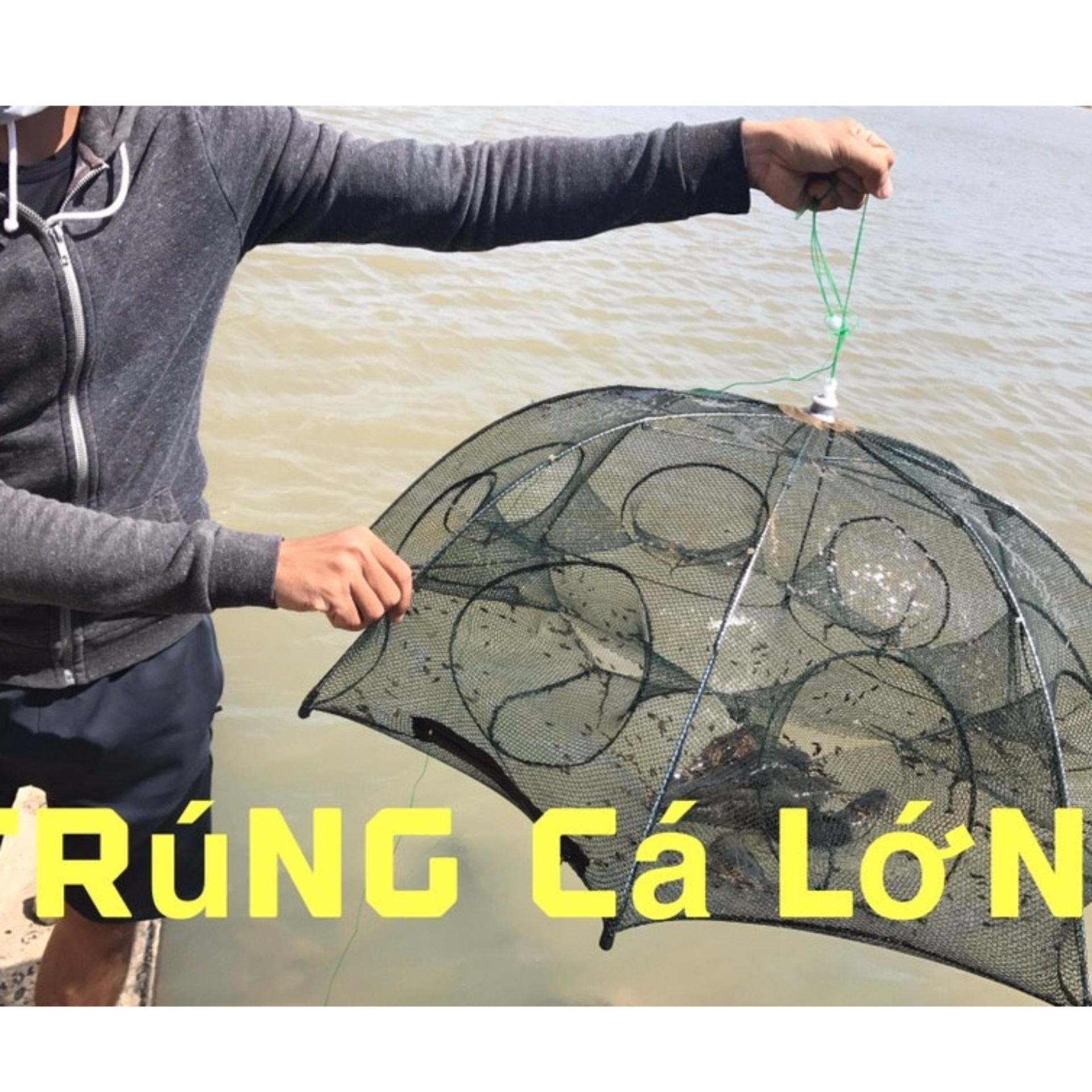 combo 2 chiếc Lưới bắt cá - Lồng bát quái 16 lỗ bắt cá (tặng kèm mồi) - ( Đồ Câu Biển Xanh )