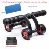 Máy tập cơ bụng 4 bánh tập cơ bụng + Thảm lót+ Tấm chặn Tiephatsmart