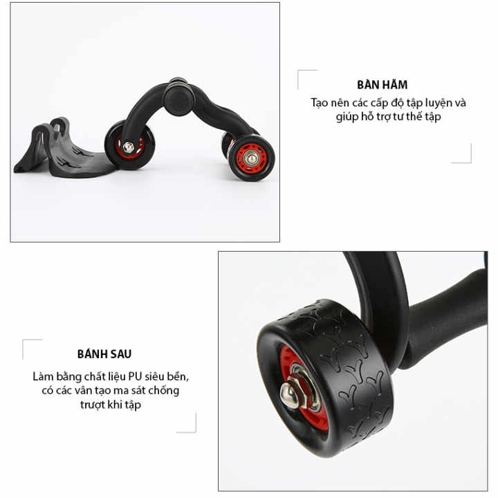Bộ bánh xe tập thể dục 3 bánh Giá Tốt