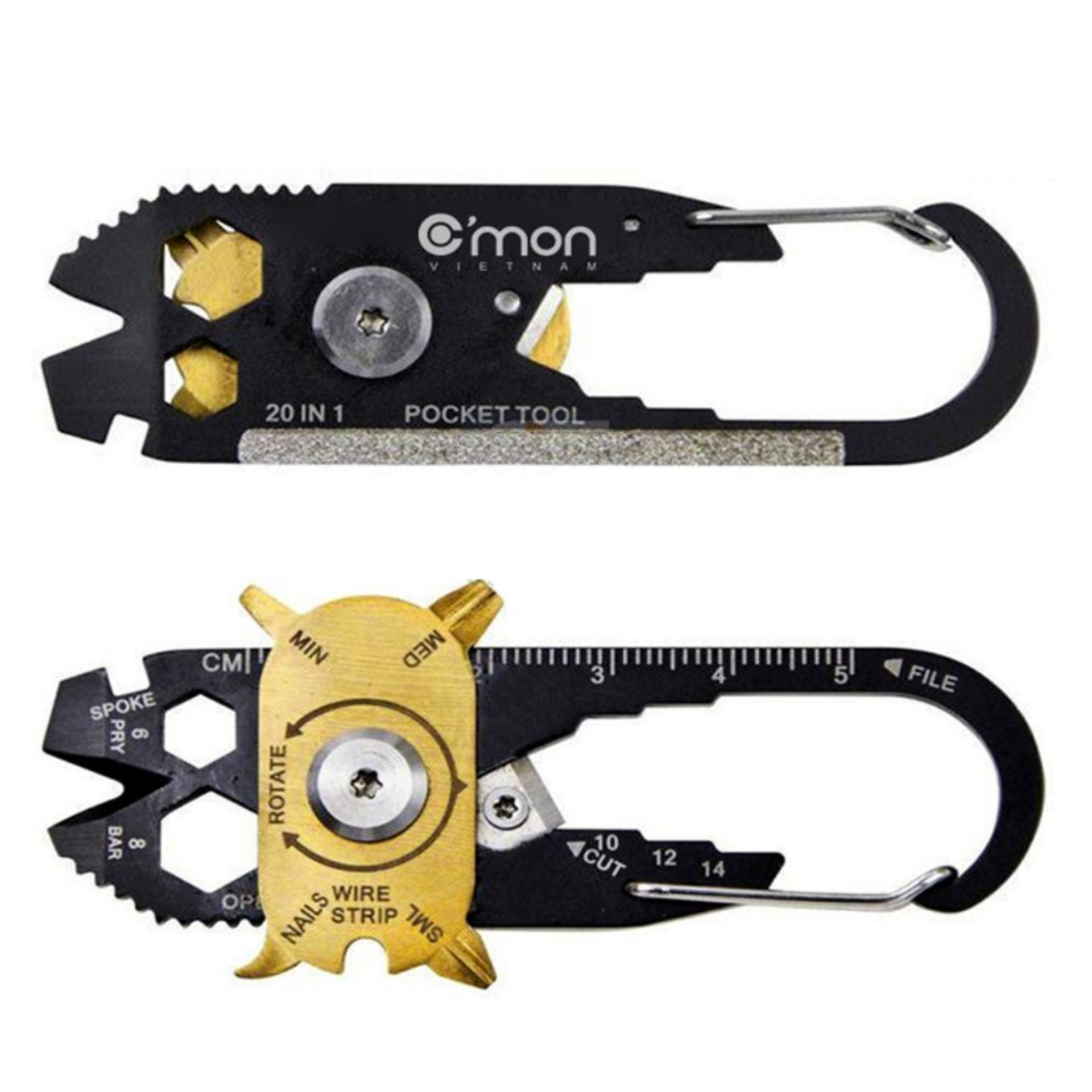 Móc khóa đa năng c'mon tools 20 chức năng trong 1