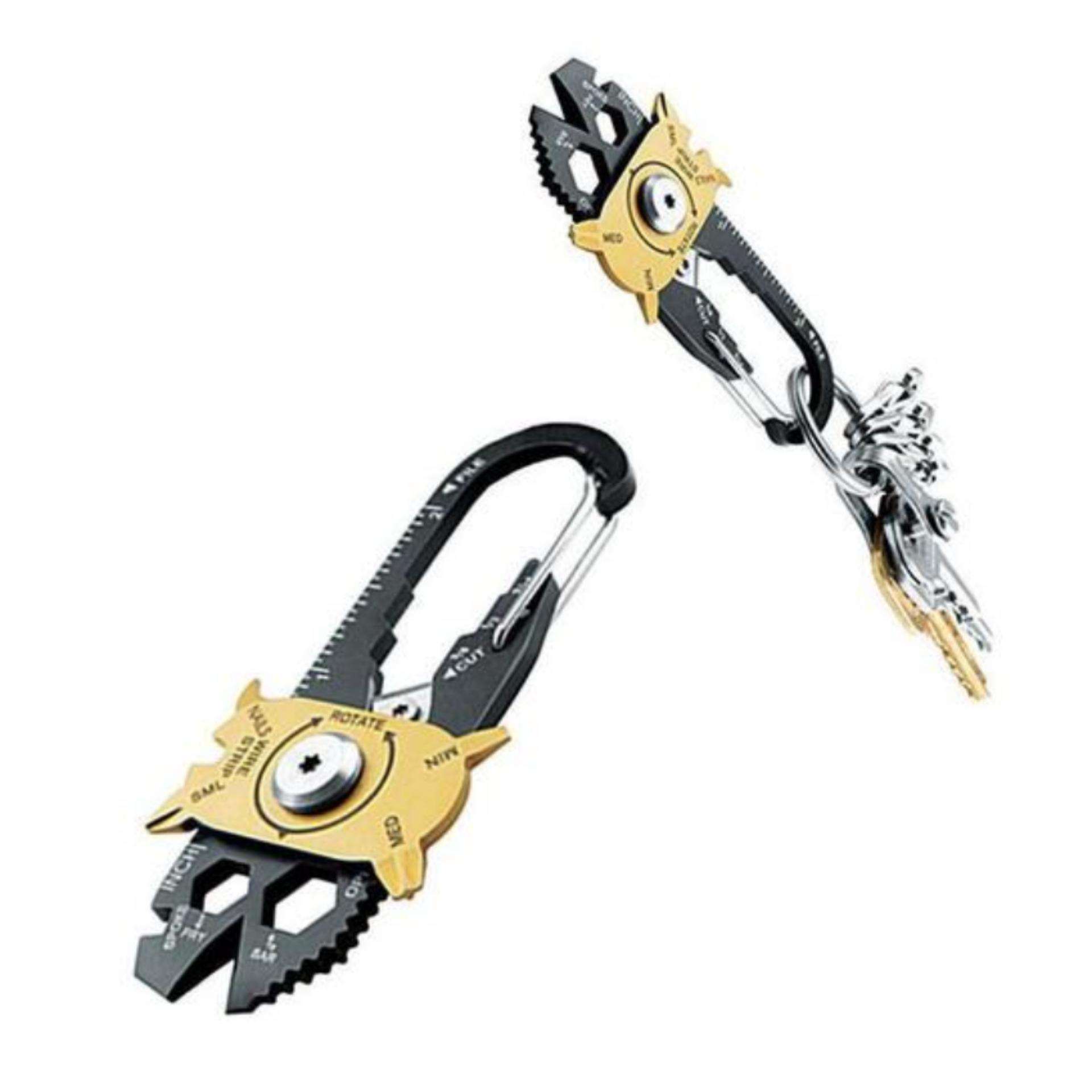 SIÊU HOT - Moc khoa,moc khoa da nang,Móc khóa đa năng C'MON TOOLS 20 chức năng trong 1 (Đen) 206436