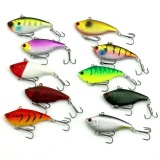 PAlight 10 cái 3D Eyes VIBE Mồi Câu Cá Mồi Lipless Swimbait Crankbait 10 gam/6 cm-quốc tế