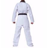Quần áo võ phục Taekwondo KWON Fighter cổ đen