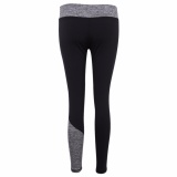 Quần legging thể thao nữ dài đen phối xám
