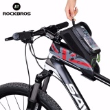 ROCKBROS Bicycle Bag MTB Road Bike Bag Rainproof Touch Screen Cycling Front Tube Frame Bag 5.8/6.0 Phone Case Bike Accessories