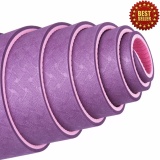 Thảm tập yoga âu lạc GreenNetworks TPE 6mm 2 lớp kèm túi (Tím đậm) + Tặng chai xịt