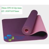 Thảm tập yoga TPE 2 lớp 6mm cao cấp (Tím) TPS