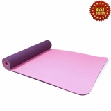 Thảm tập yoga xịn GreenNetworks TPE 6mm 2 lớp kèm túi (Tím đậm) + Tặng chai xịt