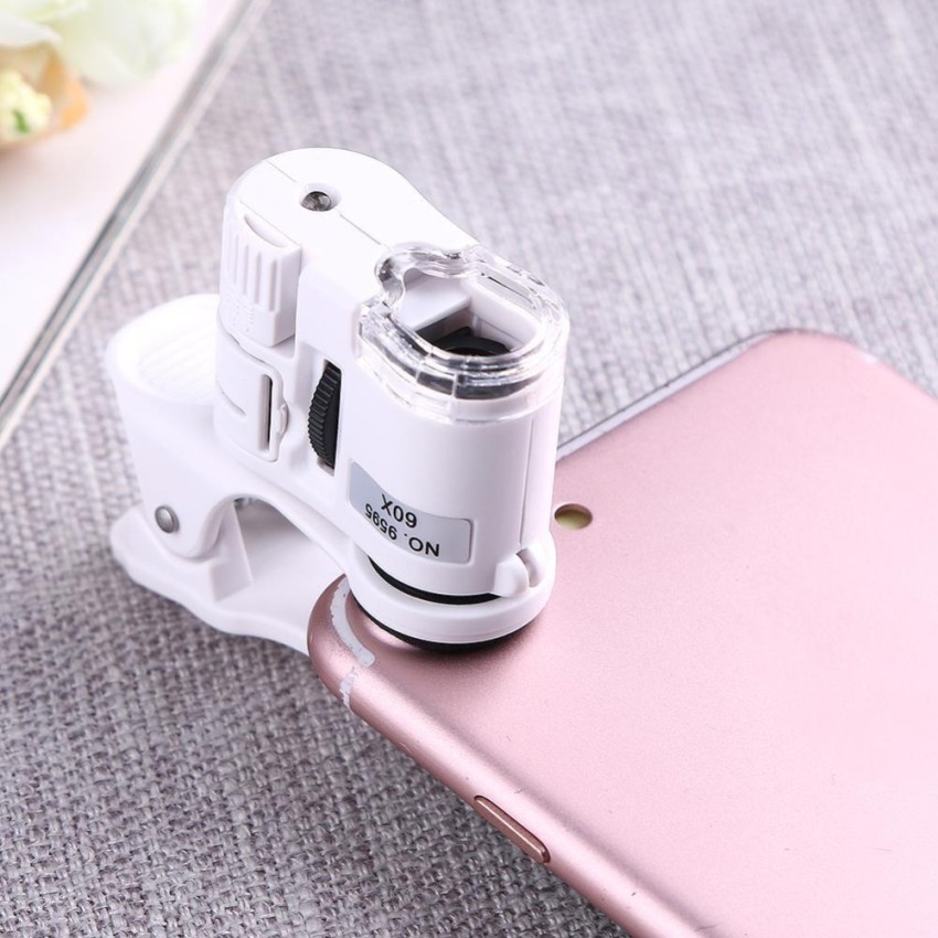 Universal 60X Phone Microscope Zoom Micro Camera Clip Lens w/ LED Light -  intl