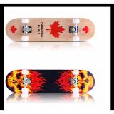 Ván trượt thi đấu Skateboard cao cấp thế hệ mới 2021 (Mặt ván nhám + Bánh cao su dẻo)