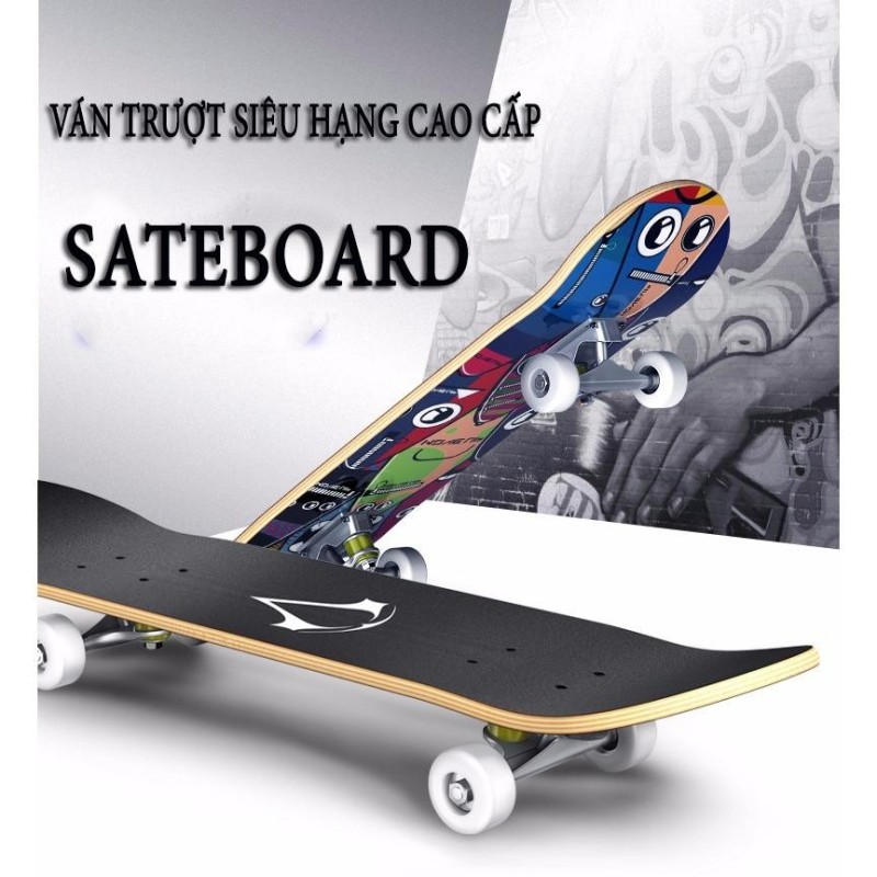 Ván trượt trẻ em cao cấp bánh xe cao su đục,mặt nhám