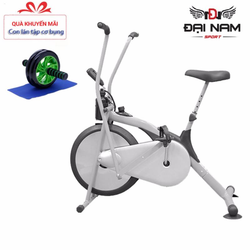 Xe đạp tập trong nhà,xe đạp tập liên hoàn Air Bike thế hệ mới 2020 + Tặng con lăn tập cơ bụng
