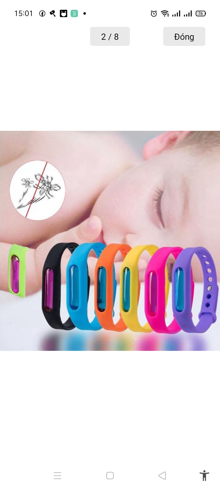 vòng đeo tay đuổi muỗi có tinh dầu