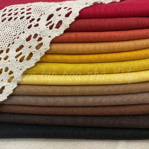 Vải Linen Bột Tông Màu Sunset