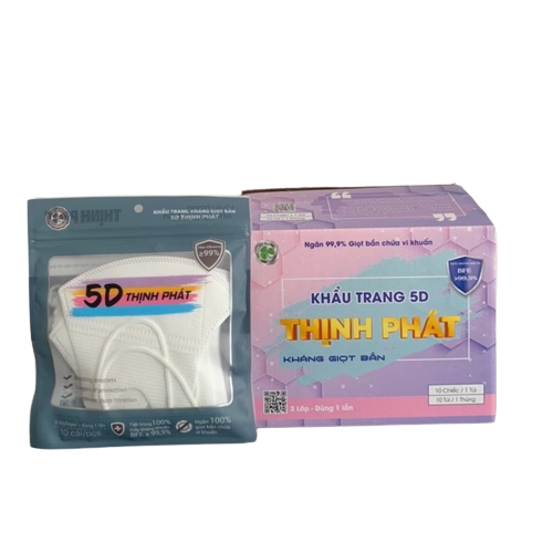 Khẩu trang y tế kháng khuẩn 5D Thịnh Phát