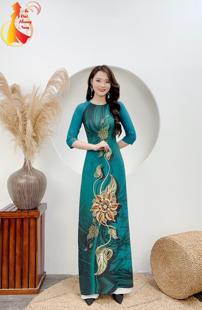 ❤️SIÊU SALE❤️ Áo Dài Lụa Hoa Nhí Ảnh Thật 100%