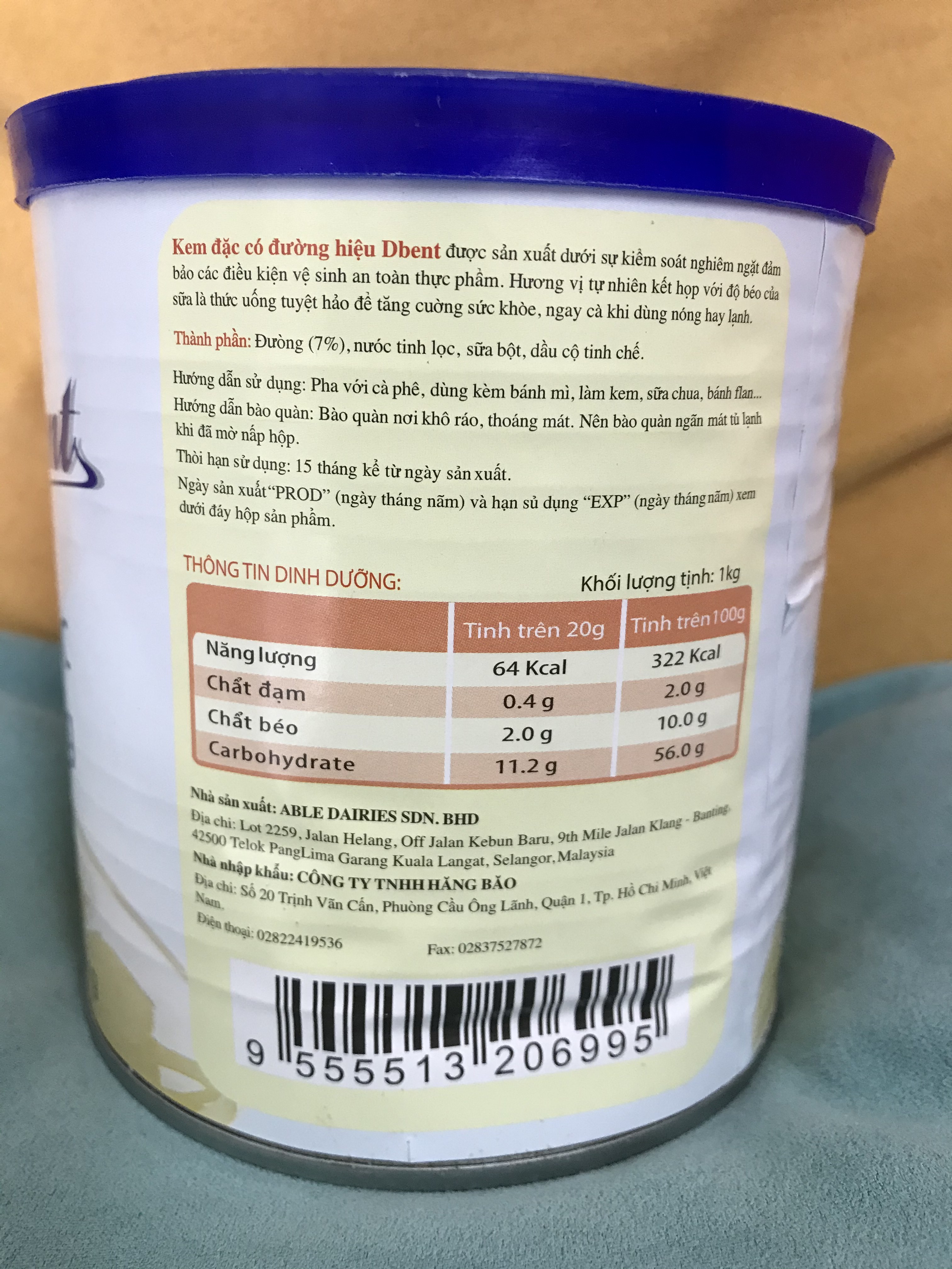SỮA ĐẶC DBENT MALAYSIA - 1KG