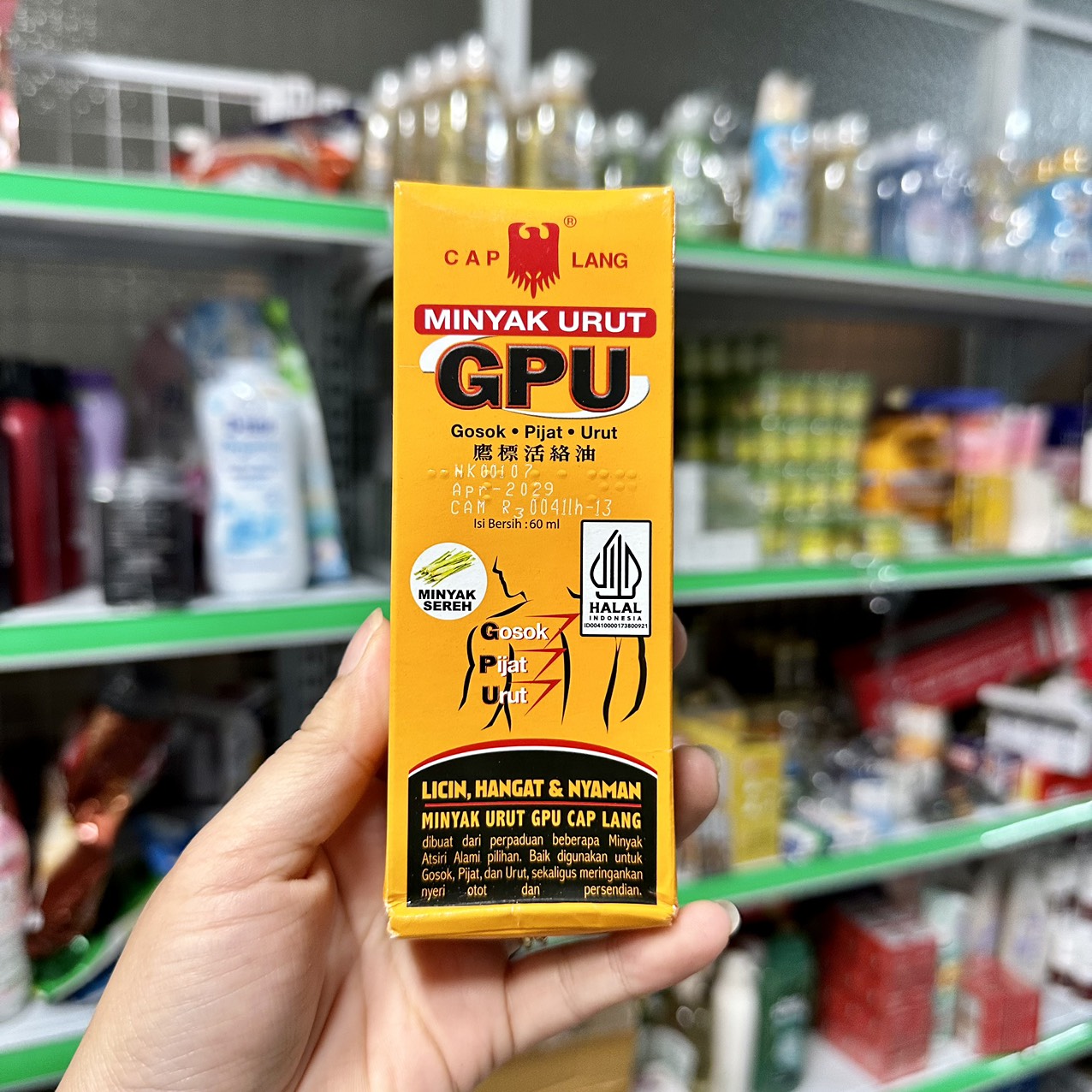 [HCM]Dầu xoa bóp GPU 60ml Indonesia