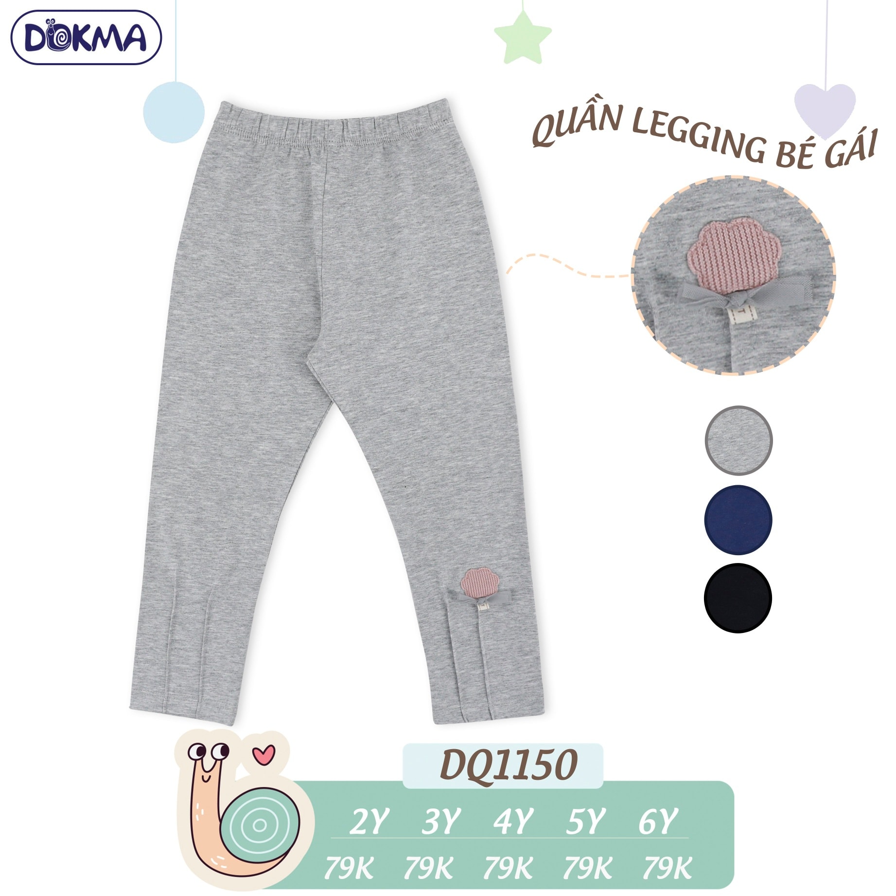 Dokma - Quần legging bé gái (2-6 tuổi)
