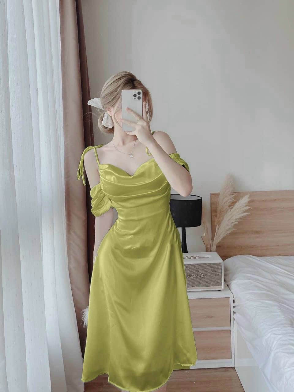 Đầm Xòe Cổ Đổ (có mút) sang trọng quý phái