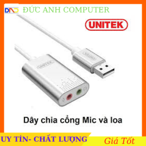 USB Sound  - Chuyển cổng USB ra cổng (sound) âm thanh chính hãng UNITEK Y- 247A- Bảo Hành 12 Tháng - 1 Đổi 1