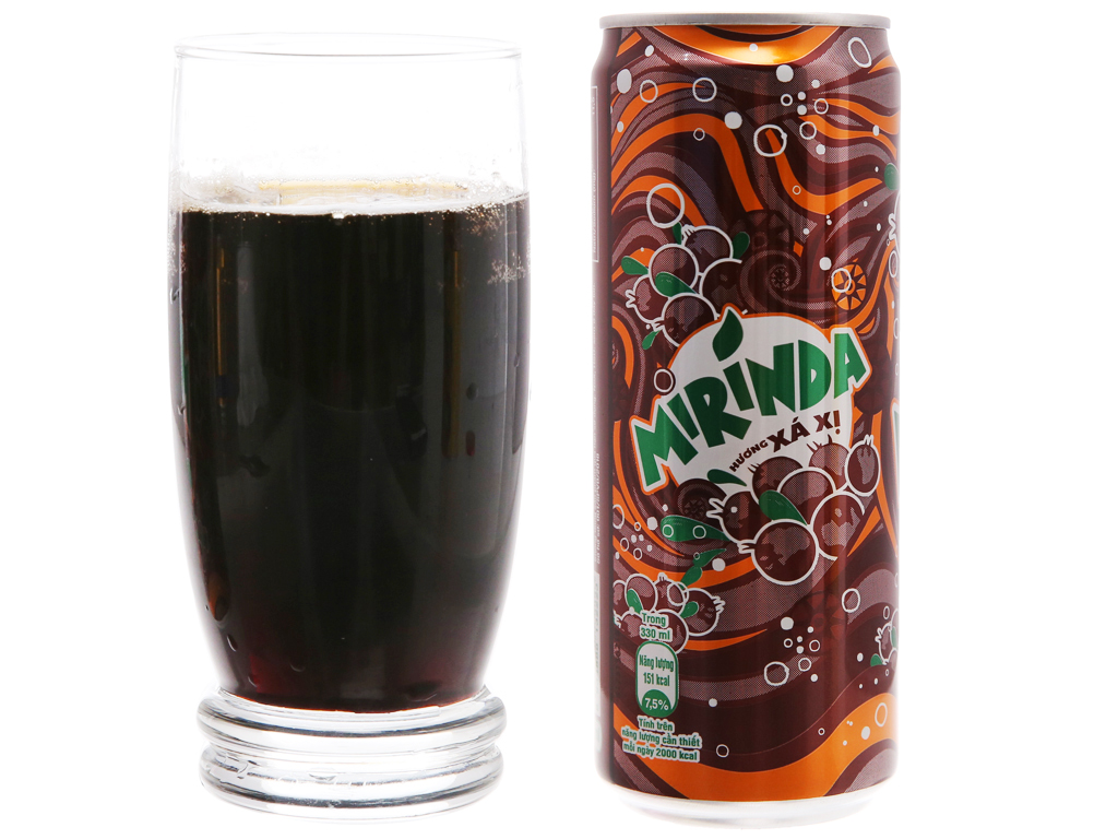 Combo 6 Lon Mirinda Xá Xị 330ml