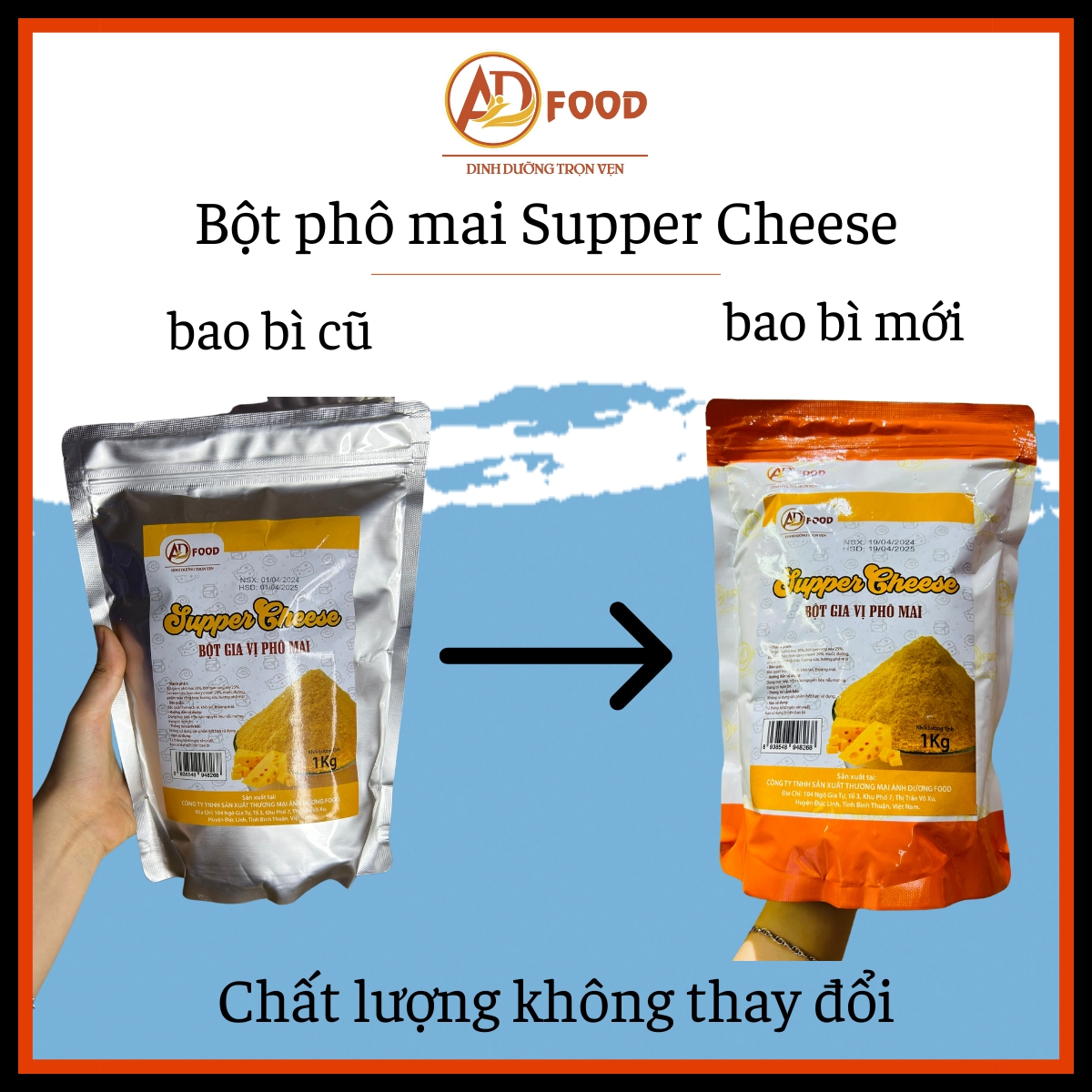 1kg bột phô mai lắc supper vàng