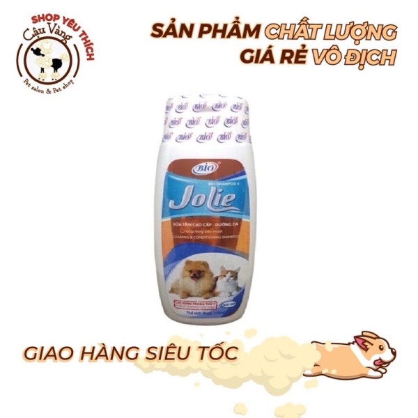 Sữa Tắm BIO JOLIE Dưỡng Lông Khử Mùi Hôi Cho Chó Mèo 150ML
