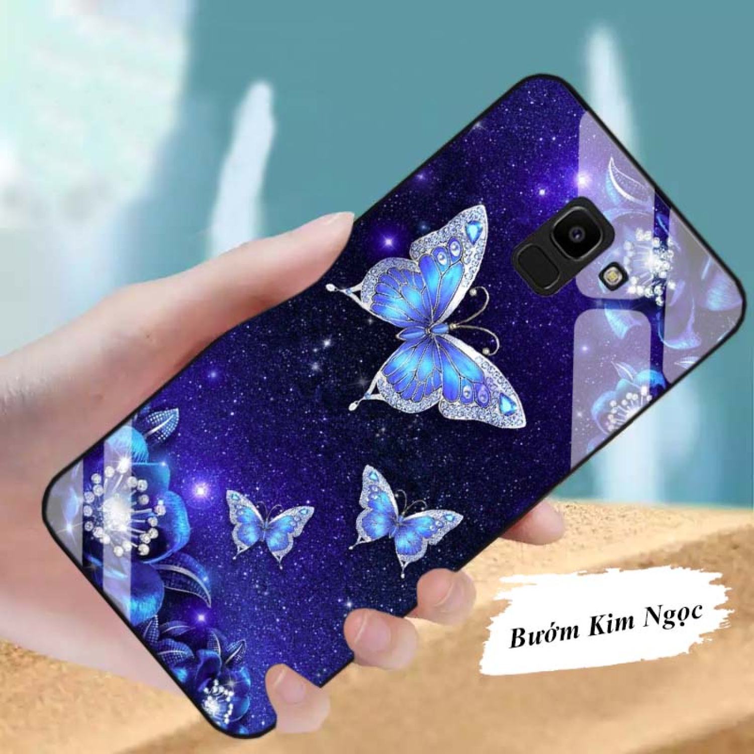 Ốp samsung a6, j6, a8, a8 pluslưng kính cường lực mới ƞhất