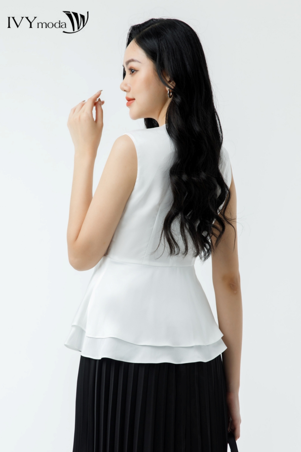 Áo Peplum cài khuy eo IVY moda MS 15M7318