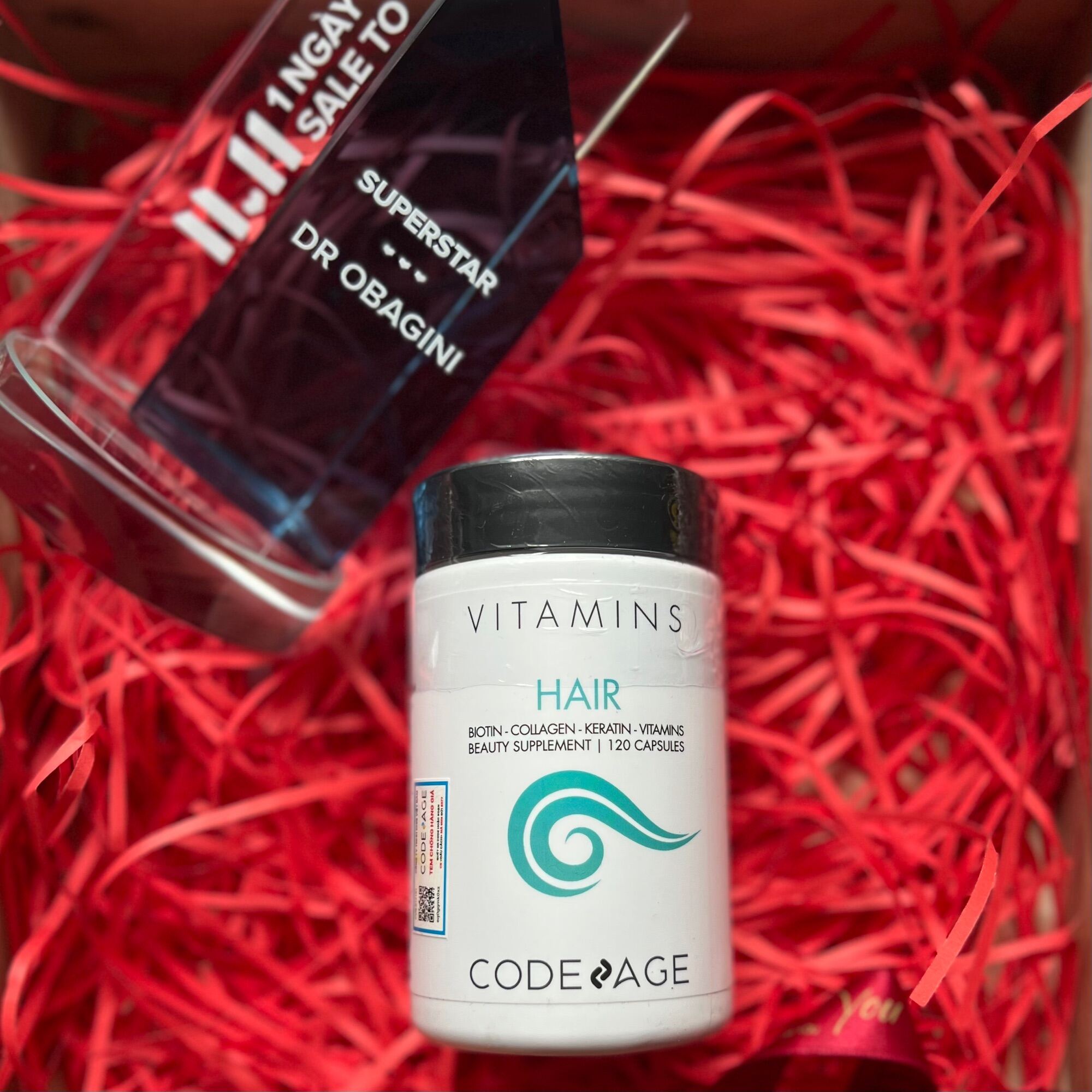 [CHÍNH HÃNG] CODEAGE viên tóc HAIR VITAMINS giảm rụng và nuôi dưỡng tóc chắc khỏe - DR OBAGINI