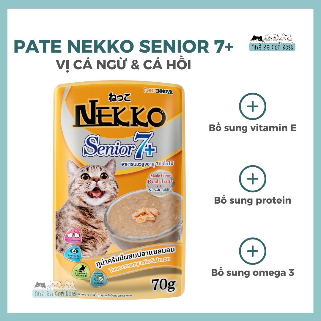 [Gói 70g] Pate Cho Mèo Nekko Senior 7+