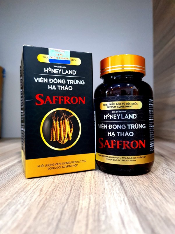 Viên đông trùng hạ thảo Saffron 60 viên cao cấp