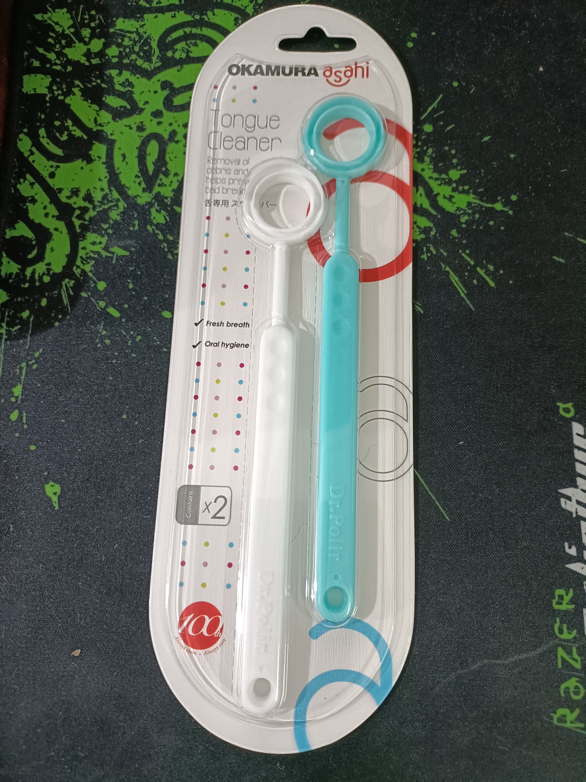 [HCM]Dụng cụ cạo lưỡi Okamura hộp 2 cây