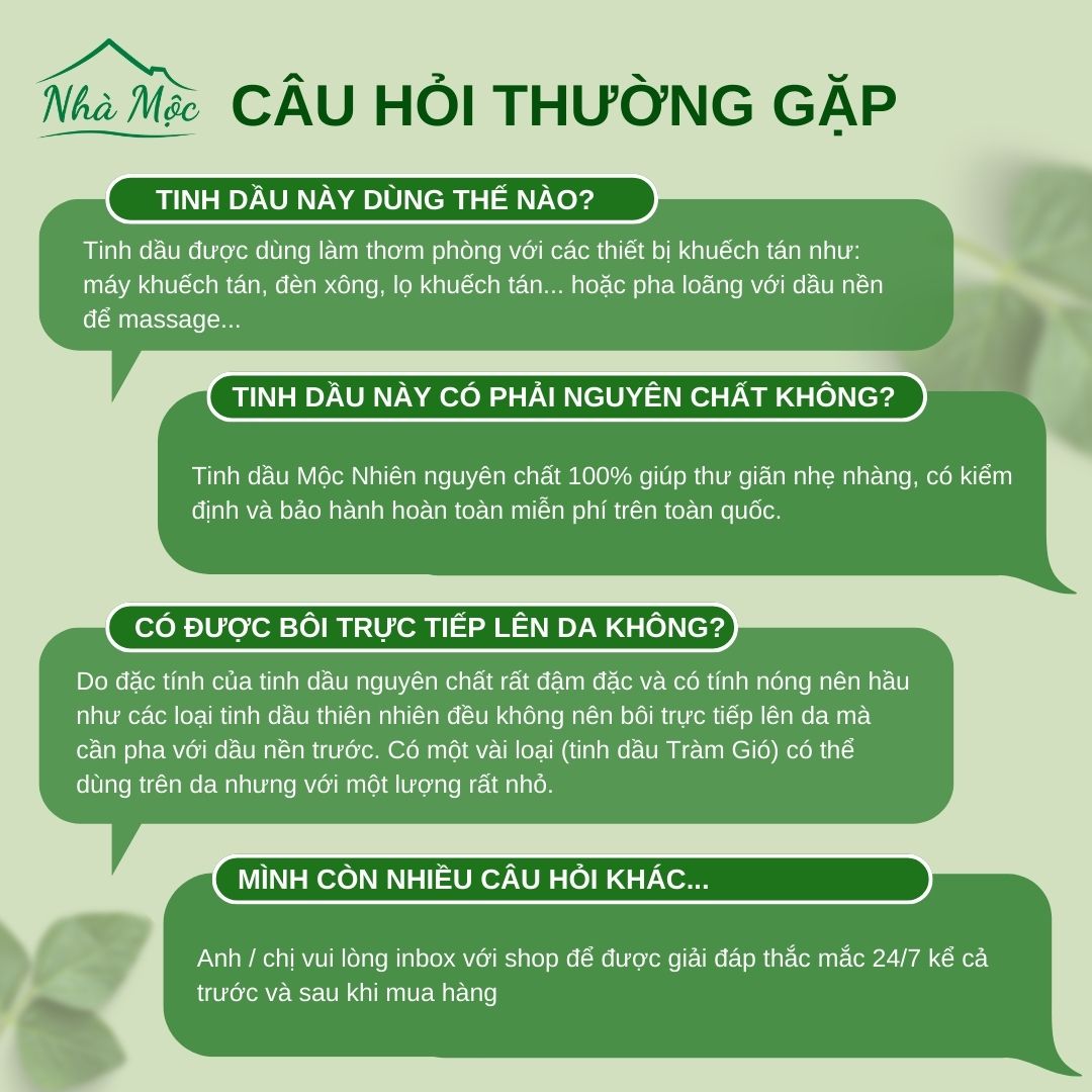 Tinh dầu Nhà Mộc nguyên chất 50ml