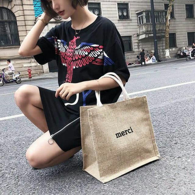 Túi cói thời trang merci