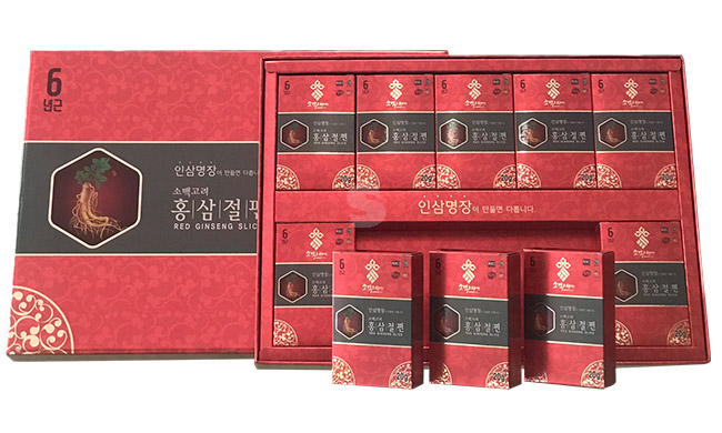 [Sâm Ngon] Date mới 2025 Hồng Sâm Lát Tẩm Mật Ong FB 200g ( 10hộp x 20g )