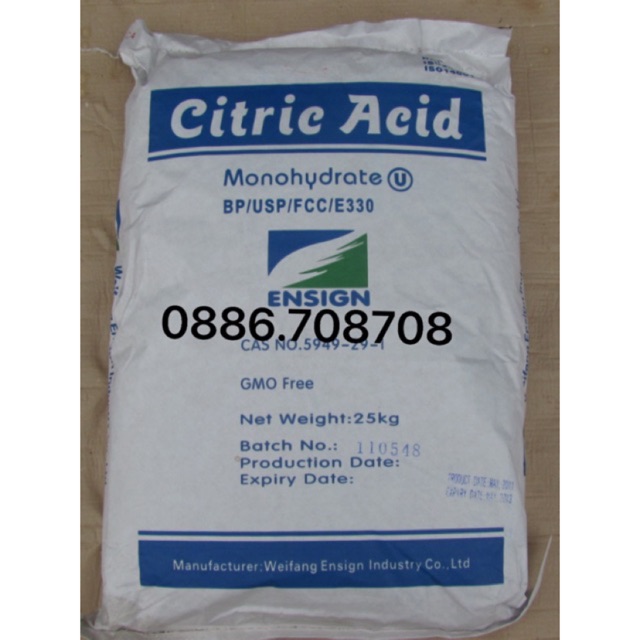 Bột citric 1kg tẩy rửa vật dụng gia đình