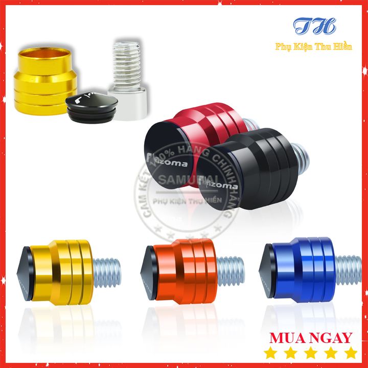 Ốc Kiểu Chụp Chân Kính, ( Gương ) Xe Máy Nhôm CNC Nhiều Màu